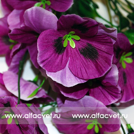 искусственные цветы анютины глазки цвета фиолетовый 7