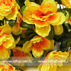 искусственные цветы азалия цвета желтый 1