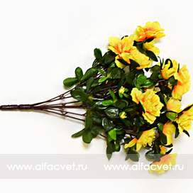 искусственные цветы азалия цвета желтый 1