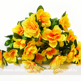искусственные цветы азалия цвета желтый 1