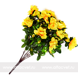 искусственные цветы азалия цвета желтый 1