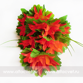 искусственные цветы букет кувшинок цвета оранжевый 2