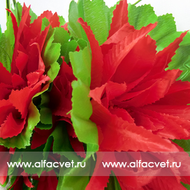 искусственные цветы букет кувшинок цвета красный 4