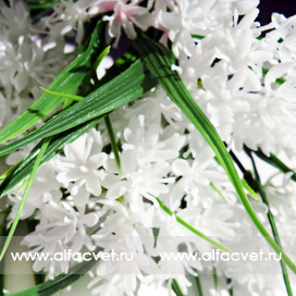 искусственные цветы букет из луговых цветов цвета белый 6