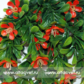 искусственные цветы букет пластик цвета красный 4