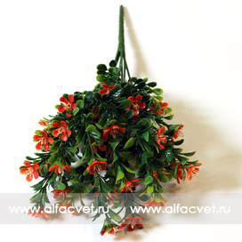 искусственные цветы букет пластик цвета красный 4