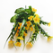 искусственные цветы букет фиалок с добавкой пластик цвета желтый 1