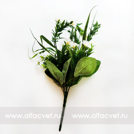 искусственные цветы букет фиалок с добавкой пластик цвета белый 6