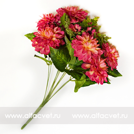 искусственные цветы георгины цвета розовый 5