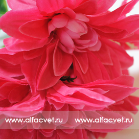 искусственные цветы георгины цвета малиновый 11