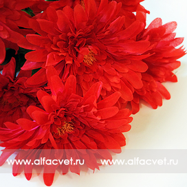 искусственные цветы букет георгин цвета малиновый 11