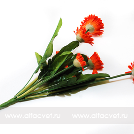 искусственные цветы герберы цвета оранжевый 2