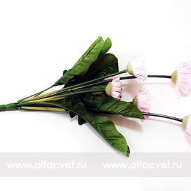 искусственные цветы герберы цвета светло-розовый 9