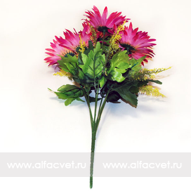 искусственные цветы герберы цвета малиновый 11