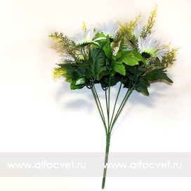 искусственные цветы герберы цвета белый 6
