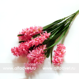 искусственные цветы букет гиацинт цвета розовый 5