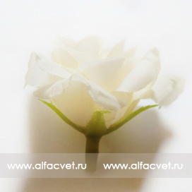 искусственные цветы головка роз диаметр 5 цвета белый 6
