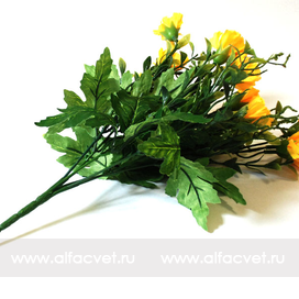 искусственные цветы гвоздики цвета желтый 1