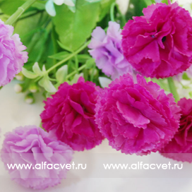 искусственные цветы гвоздики цвета темно-желтый 26