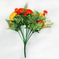 искусственные цветы гвоздики цвета желтый с красным 20