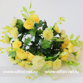 искусственные цветы гвоздики цвета желтый 1