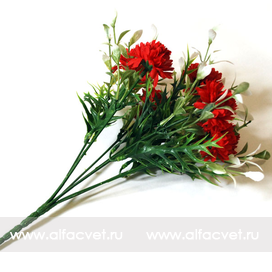 искусственные цветы гвоздики цвета бордовый 61
