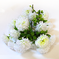 искусственные цветы букет хризантем цвета белый 6