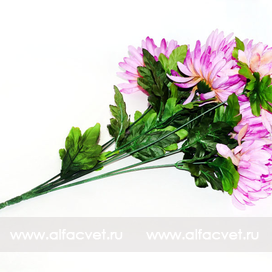 искусственные цветы хризантемы цвета фиолетовый 7