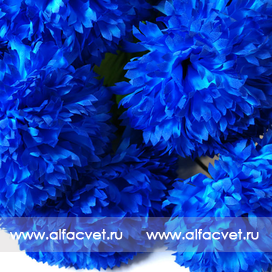 искусственные цветы хризантемы цвета синий 12