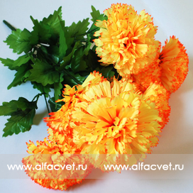 искусственные цветы хризантемы цвета оранжевый 2