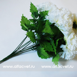 искусственные цветы хризантемы цвета белый 6