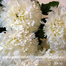 искусственные цветы хризантемы цвета белый 6