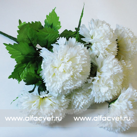 искусственные цветы хризантемы цвета белый 6