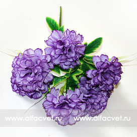 искусственные цветы букет хризантем шарики цвета сиреневый 8