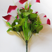 искусственные цветы букет каллы цвета красный с белым 21