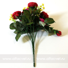 искусственные цветы камелия цвета бордовый 61