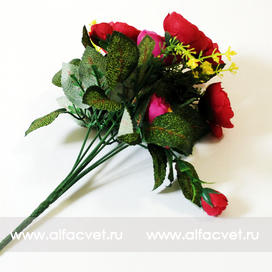 искусственные цветы камелия цвета бордовый 61