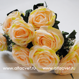 искусственные цветы камелия цвета кремовый 24