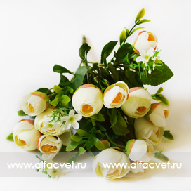 искусственные цветы камелия цвета кремовый 24