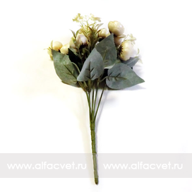 искусственные цветы букет камелий цвета кремовый 24