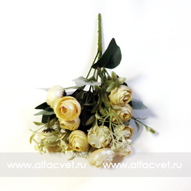 искусственные цветы букет камелий цвета кремовый 24