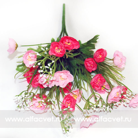 искусственные цветы камелия цвета розовый 5