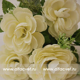 искусственные цветы камелия цвета белый 6