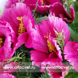 искусственные цветы китайская роза цвета фиолетовый 7