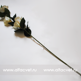 искусственные цветы китайская роза цвета белый 6