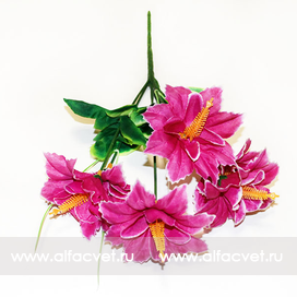 искусственные цветы колокольчики цвета малиновый 11