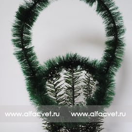 искусственные цветы корзина с наклоном цвета зеленый 59