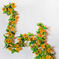 искусственные цветы цепь лиана с ромашками цвета оранжевый 2