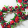 искусственные цветы цепь лиана с ромашками цвета красный 4