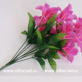 искусственные цветы лилии цвета малиновый 11